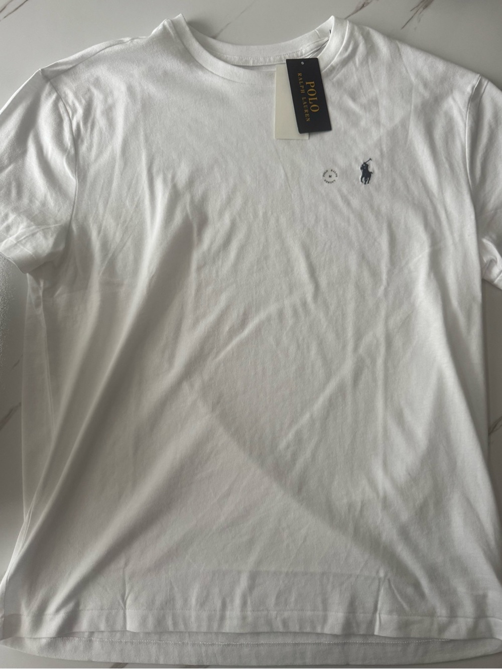 White Short Sleeve T Shirt Ralph Lauren - Medium